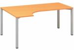 Alfa Office Alfa 200 ergo irodai asztal, 180 x 120 x 74, 2 cm, balos kivitel, bükk Bavaria mintázat, RAL9022