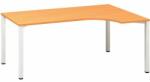 Alfa Office Alfa 200 ergo irodai asztal, 180 x 120 x 74, 2 cm, jobbos kivitel, bükk Bavaria mintázat, RAL9010