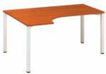 Alfa Office Alfa 200 ergo irodai asztal, 180 x 120 x 74, 2 cm, balos kivitel, cseresznye mintázat, RAL9010