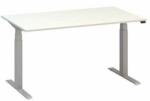Alfa Office Alfa Up állítható magasságú irodai asztal szürke lábazattal, 140 x 80 x 61, 5-127, 5 cm, fehér mintázat