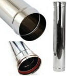 ProInvest Burlan inox cazan peleti plus garnitura 1 m (Lungime: 1 m, Diametru: 100 mm) (PIV-52875)