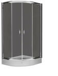 Vela Banyo TMP zuhanykabin - 90 ÍVES - 5 mm víztiszta vízlepergető üveggel - 90 x 90 x 190 cm (845RK101) - globalvivamarket