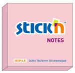 STICK'N Notes autoadeziv 76x76 mm, 100 file, color pastel STICK'N