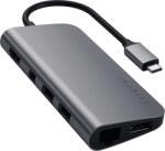 Satechi Alumínium Type-C Multimedia Adapter HDMI, MiniDP, USB-C, LAN, USB 3.0, SD, asztroszürke (ST-TCMM8PAM) (ST-TCMM8PAM)