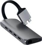 Satechi Type-C Dual Multimedia Adapter, 2x HDMI, USB 3.0, LAN, MicroSD, asztroszürke (ST-TCDMMAM) (ST-TCDMMAM)