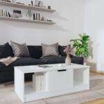 vidaXL Măsuță de cafea, alb, 102x50x36 cm, lemn prelucrat (811349) Masa de cafea