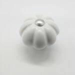 ITALMETAL Fém-porcelán bútorgomb, fehér - króm színű (IT_P10_00_00_22)