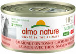 Almo Nature 6x70g Almo Nature HFC Natural lazac & tonhal Made in Italy nedves macskatáp