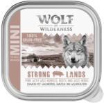 Wolf of Wilderness Wolf of Wilderness MINI Adult tálcás gazdaságos csomag 24 x 150 g - Strong Lands - sertés
