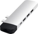 Satechi Alumínium Type-C PRO Hub 1x HDMI 4K, PassThroughCharging, 1x USB3.0, 1xSD, LAN, ezüst (ST-TCPHES) (ST-TCPHES)