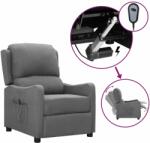 vidaXL Fotoliu rabatabil electric, gri deschis, textil (3098745)