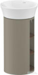 Duravit WHITE TULIP álló 2 polcos mosdótartó szekrény 236550 mosdóhoz, Stone Grey High Gloss/American Walnut Solid Wood WT4239077H2 (WT4239077H2)