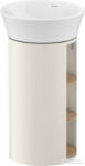 Duravit WHITE TULIP álló 2 polcos mosdótartó szekrény 236550 mosdóhoz, Nordic White Satin Matt Lacquer/Natural Oak solid WT42390H539 (WT42390H539)