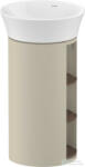 Duravit WHITE TULIP álló 2 polcos mosdótartó szekrény 236550 mosdóhoz, Taupe High Gloss/American Walnut Solid Wood WT4239077H3 (WT4239077H3)