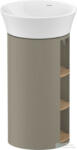 Duravit WHITE TULIP álló 2 polcos mosdótartó szekrény 236550 mosdóhoz, Stone Grey High Gloss/Natural Oak solid WT42390H5H2 (WT42390H5H2)