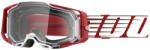 100% Motocross szemüveg 100% ARMEGA túlméretezett mélyvörös (átlátszó plexiüveg)