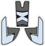 Puig Tank pad PUIG SPECIFIC 9299C carbon look with side part