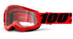 100% Gyerekeknek motocross szemüveg 100% Strata 2 piros (átlátszó plexi)