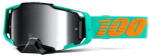100% ARMEGA Clark motocross szemüveg türkiz (tükörezüst plexi)