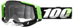 100% Motocross szemüveg 100% RACECRAFT 2 Kalkuta fekete-zöld (tiszta plexi)