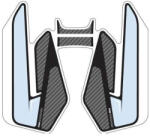 Puig Tank pad PUIG SPECIFIC 8438C carbon look with side part