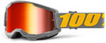 100% Motocross szemüveg 100% STRATA 2 Izipizi szürke (piros tükör plexi)