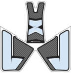 Puig Tank pad PUIG SPECIFIC 8436C carbon look with side part