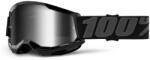 100% Gyerek Motocross szemüveg 100% STRATA 2 fekete (ezüst tükör plexiüveg)