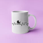  Uszkár/Poodle heartbeat bögre (pudli_heartbeat_bogre)