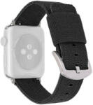 Ricardo Curea pentru Apple Watch, nailon, negru, cataramă argintie (carcase 42/44/45mm)