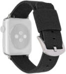 Apple Curea pentru Apple Watch, nailon, negru, cataramă argintie (carcase 38/40/41 mm)