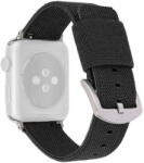 Ricardo Curea pentru Apple Watch, nailon, negru, cataramă argintie (carcase 38/40/41 mm)