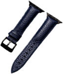 Ricardo Curea pentru Apple Watch, piele, albastră, cataramă neagră (carcase 42/44/45mm)