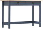 vidaXL Masă consolă Hill cu 2 sertare, gri, 110x45x74 cm, lemn pin (288993)