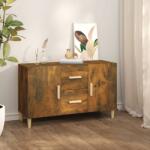 vidaXL Servantă, stejar fumuriu, 100x36x60 cm, lemn compozit (817465) Comoda