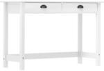 vidaXL Masă consolă Hill cu 2 sertare, 110x45x74 cm, lemn masiv pin (288992)