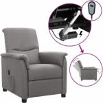 vidaXL Fotoliu rabatabil electric, gri deschis, textil (3098544)