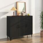 vidaXL Servantă, negru, 90x34x80 cm, lemn prelucrat (812502) Comoda
