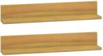 vidaXL Rafturi de perete, 2 buc. , 60x10x10 cm, lemn masiv de tec (338259) Raft