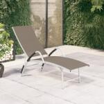 vidaXL Șezlong, gri taupe, aluminiu și textilenă (310523)
