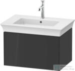 Duravit WHITE TULIP mosdó alá építhető függesztett 1 fiókos alsószekrény, 684 x 458 mm, Graphite High Gloss WT42410H1H1 (WT42410H1H1)