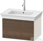 Duravit WHITE TULIP mosdó alá építhető függesztett 1 fiókos alsószekrény, 684 x 458 mm, Nordic White High Gloss/American Walnut Solid Wood WT4241077H4 (WT4241077H4)