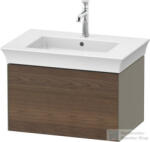 Duravit WHITE TULIP mosdó alá építhető függesztett 1 fiókos alsószekrény, 684 x 458 mm, Stone Grey High Gloss/American Walnut Solid Wood WT4241077H2 (WT4241077H2)