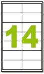 MOS Öntapadós etikett címke 105X41 mm szegéllyel A4 íven univerzális 14 db/ív, 1400 db/csomag