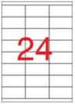 MOS Öntapadós etikett címke 70X35 mm A4 íven univerzális 24 db/ív, 2400 db/csomag