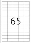 MOS Öntapadós etikett címke 38X21, 2 mm A4 íven univerzális 65 db/ív, 6500 db/csomag (raktáron)