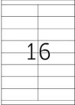 Mos Öntapadós etikett címke 105X35 mm A4 íven univerzális, 16 db/ív, 1600 db/csomag