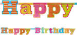PartyDeco Banner pentru zi de naştere Happy Birthday 1; 66 m