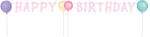 Amscan Banner Happy Birthday - baloane pastelate 150 x 13, 8 cm