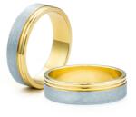 SAVICKI Esküvői karikagyűrűk: kétszínű arany, lapos, 5 mm - savicki - 448 250 Ft